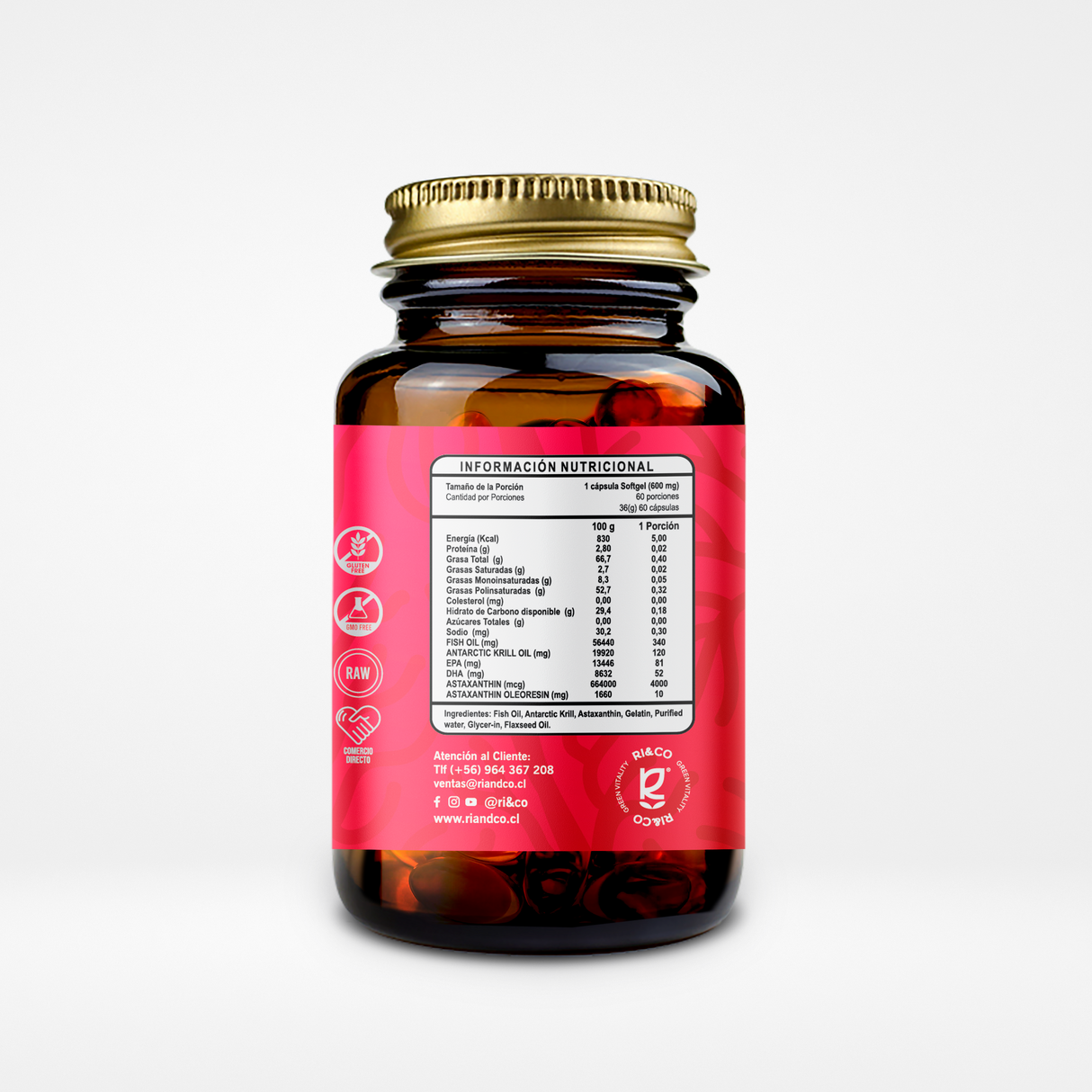 Astaxanthin 4MG + Omega 3 Softgel (60 x 600 mg)