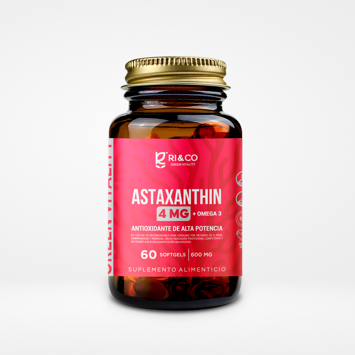 Astaxanthin 4MG + Omega 3 Softgel (60 x 600 mg)