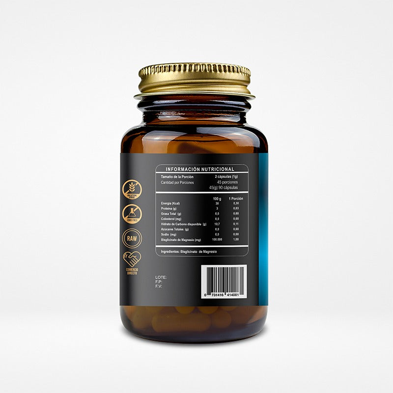 Bisglicinato magnecio 500 mg - 90 Cápsulas