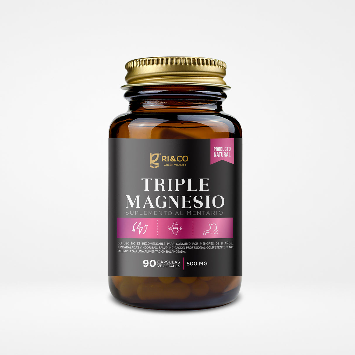 Triple Magnesio 500 mg - 90 Cápsulas