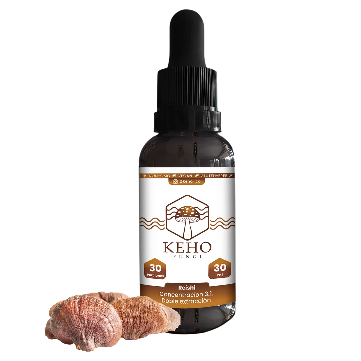 Reishi Doble Extracto en Gotas 3:1 - Keho Fungi