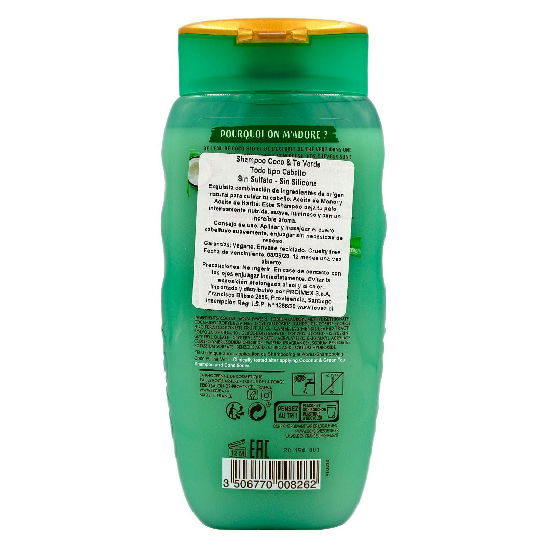 Shampoo Coco y Te Verde 250 ml
