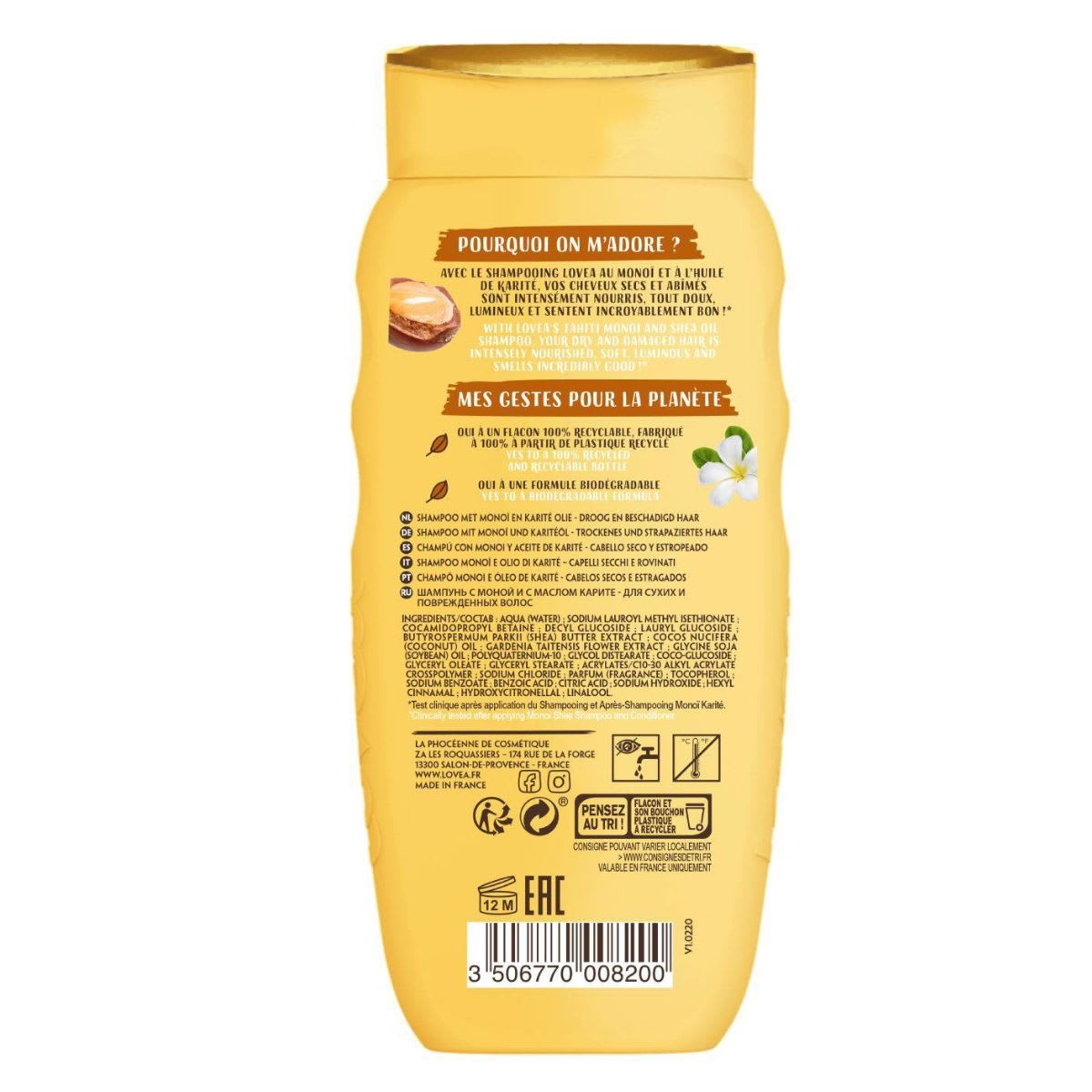 Shampoo Monoi y Karite 250 ml