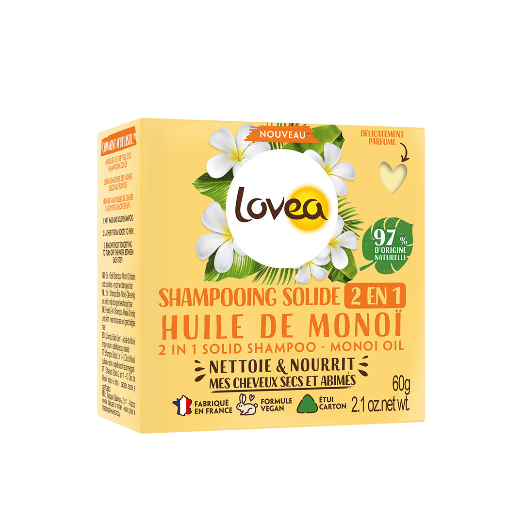 Shampoo Sólido 2 en 1 – Aceite de Monoï