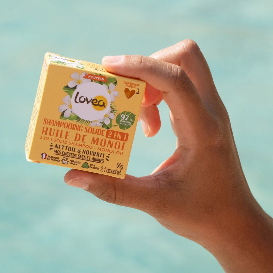 Shampoo Sólido 2 en 1 – Aceite de Monoï