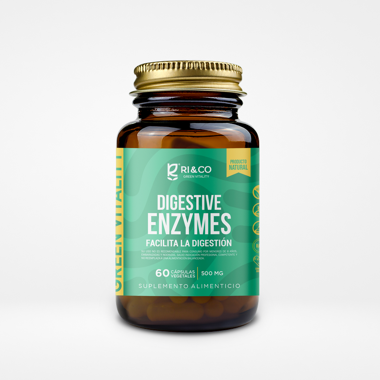 Enzimas Digestivas (60 cap x 500mg)