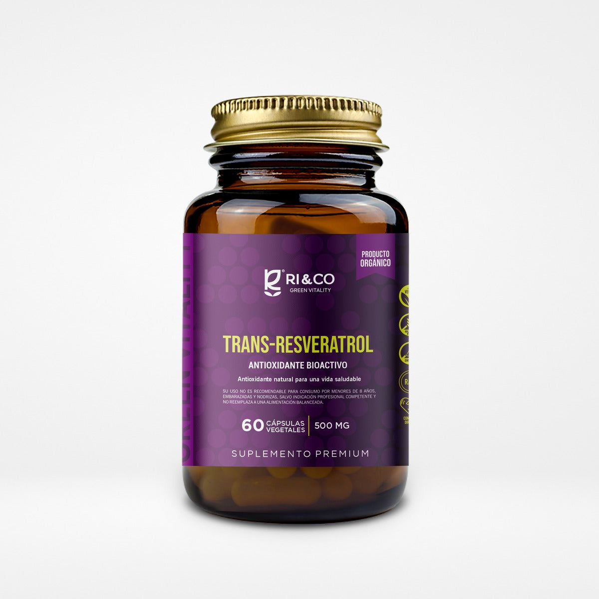 Trans-Resveratrol 500 mg - 60 Cápsulas