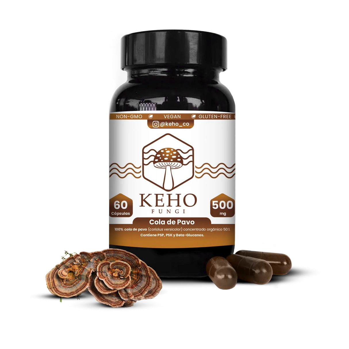 Cola de Pavo 50:1 - 60 Capsulas - Keho Fungi