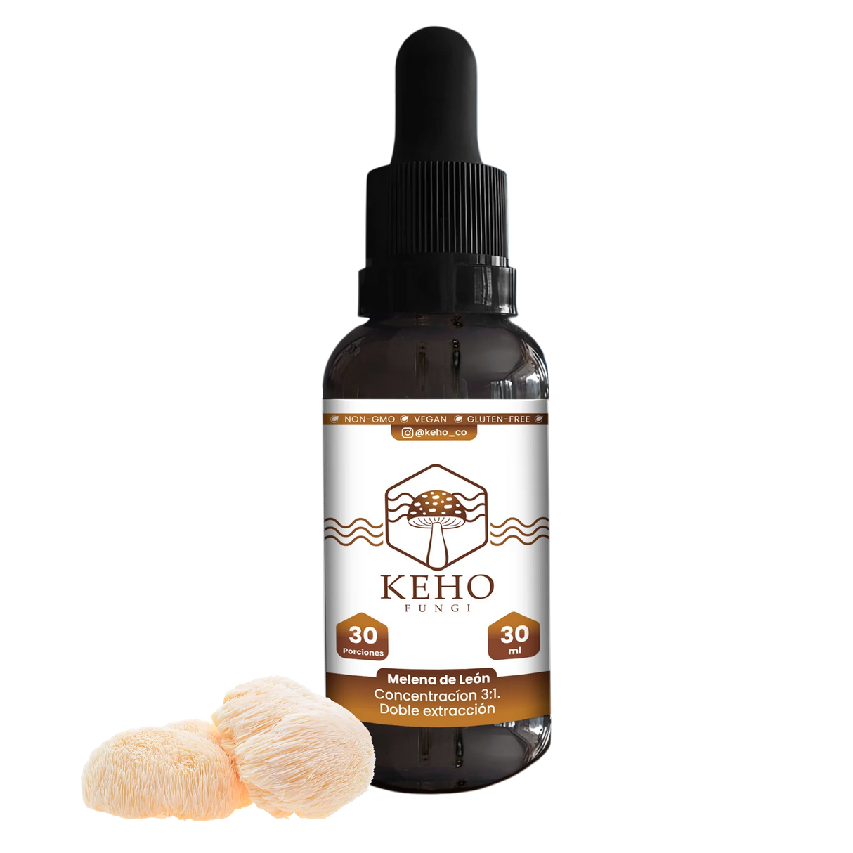 Melena de León Doble Extracto en Gotas 3:1 - Keho Fungi